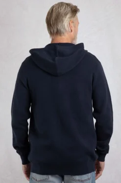 Weird Fish Sweatshirts & Hoodies|Samuel Knitted Full Zip Hooded Jumper Navy