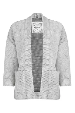 Weird Fish Sweatshirts & Hoodies|Santosh Cropped Eco Macaroni Kimono Cardigan Ecru
