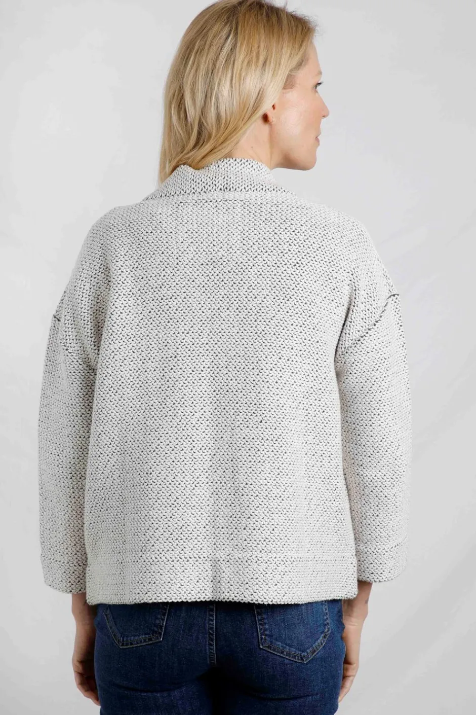 Weird Fish Sweatshirts & Hoodies|Santosh Cropped Eco Macaroni Kimono Cardigan Ecru
