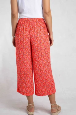 Weird Fish Leggings|Jumpsuits & Playsuits|Sarita LivaEco™ Wide Leg Printed Viscose Trousers Tango Red