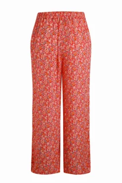 Weird Fish Leggings|Jumpsuits & Playsuits|Sarita LivaEco™ Wide Leg Printed Viscose Trousers Tango Red