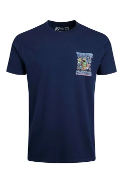 Weird Fish T-Shirts|Sea Shanties Back Print Artist T-Shirt Dark Blue