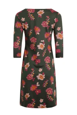 Weird Fish Dresses|Shafika Printed Jersey Dress Olive