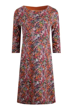 Weird Fish Dresses|Shafika Printed Jersey Dress Apricot