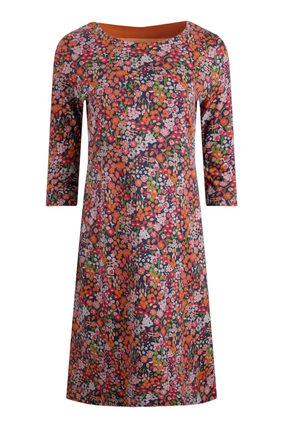 Weird Fish Dresses|Shafika Printed Jersey Dress Apricot