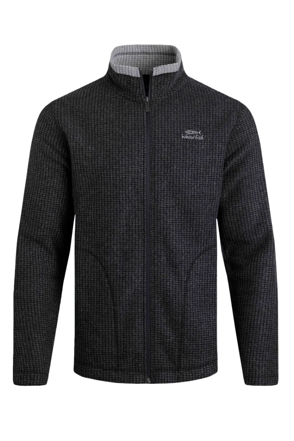 Weird Fish Fleece|Shires Eco Full Zip Grid Fleece Washed Black