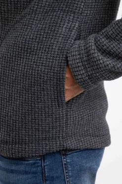 Weird Fish Fleece|Shires Eco Full Zip Grid Fleece Washed Black