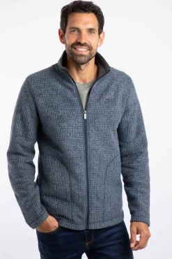 Weird Fish Fleece|Shires Eco Full Zip Grid Fleece Navy