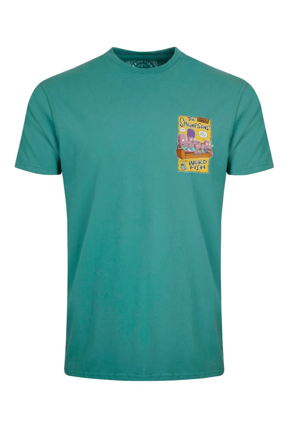 Weird Fish T-Shirts|Shrimpsons Back Print Artist T-Shirt Viridis