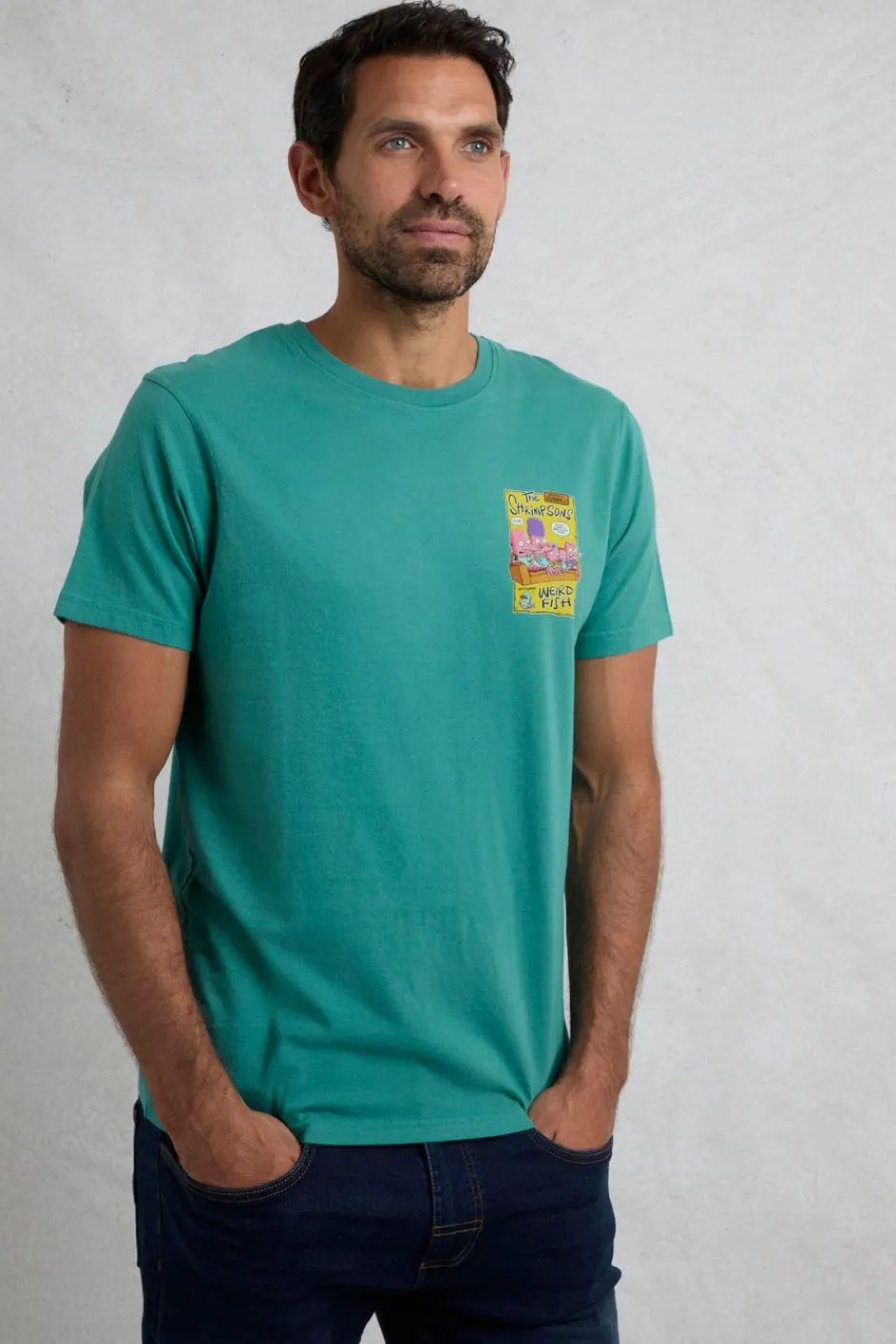 Weird Fish T-Shirts|Shrimpsons Back Print Artist T-Shirt Viridis