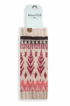 Weird Fish Socks & Tights|Socks & Tights|Shutt Fair Isle Wrist Warmers Sand Dune