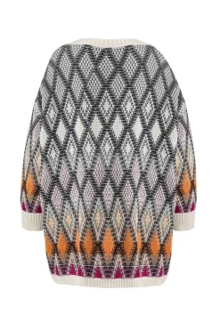 Weird Fish Jumpers & Cardigans|Knitwear|Sintra Patterned Kimono Cream