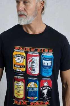 Weird Fish T-Shirts|Six Pack Front Print Artist T-Shirt Navy