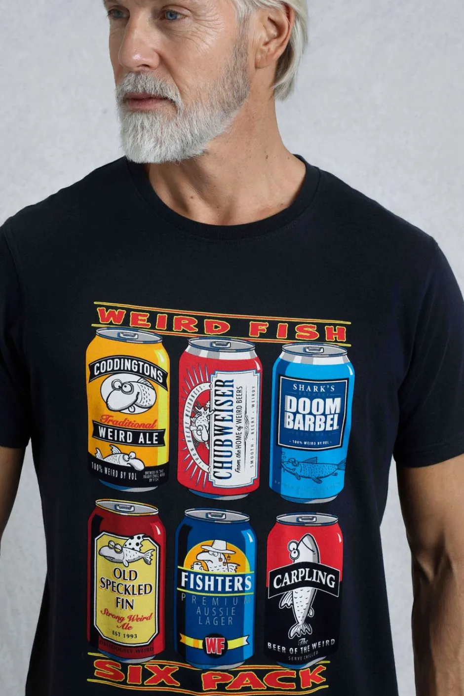 Weird Fish T-Shirts|Six Pack Front Print Artist T-Shirt Navy