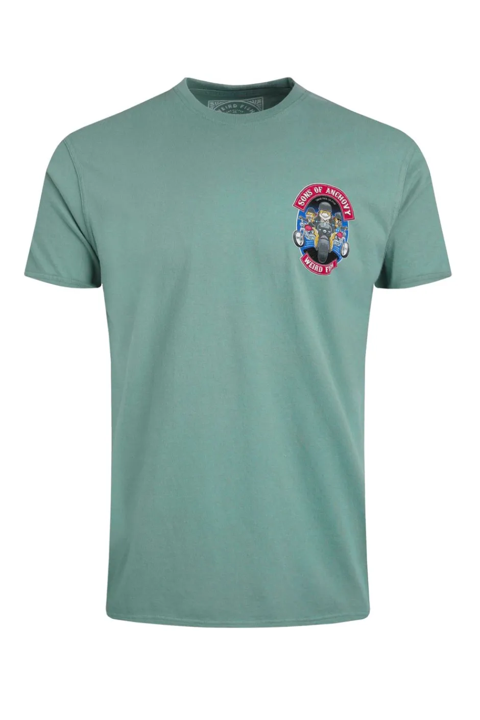 Weird Fish T-Shirts|Sons of Anchovy Back Print Artist T-Shirt Mineral Blue