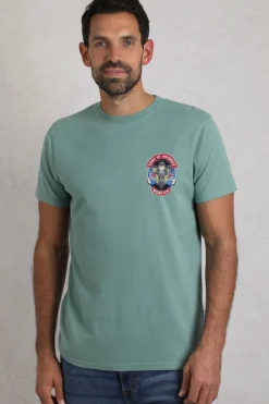 Weird Fish T-Shirts|Sons of Anchovy Back Print Artist T-Shirt Mineral Blue