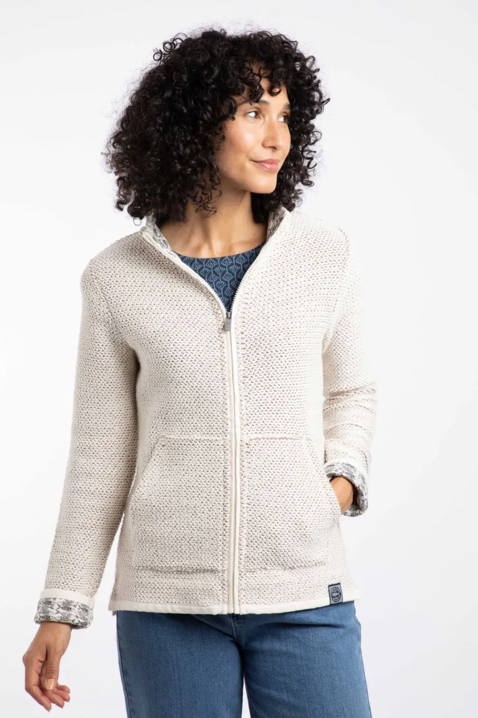Weird Fish Sweatshirts & Hoodies|Sontee Full Zip Eco Macaroni Ecru