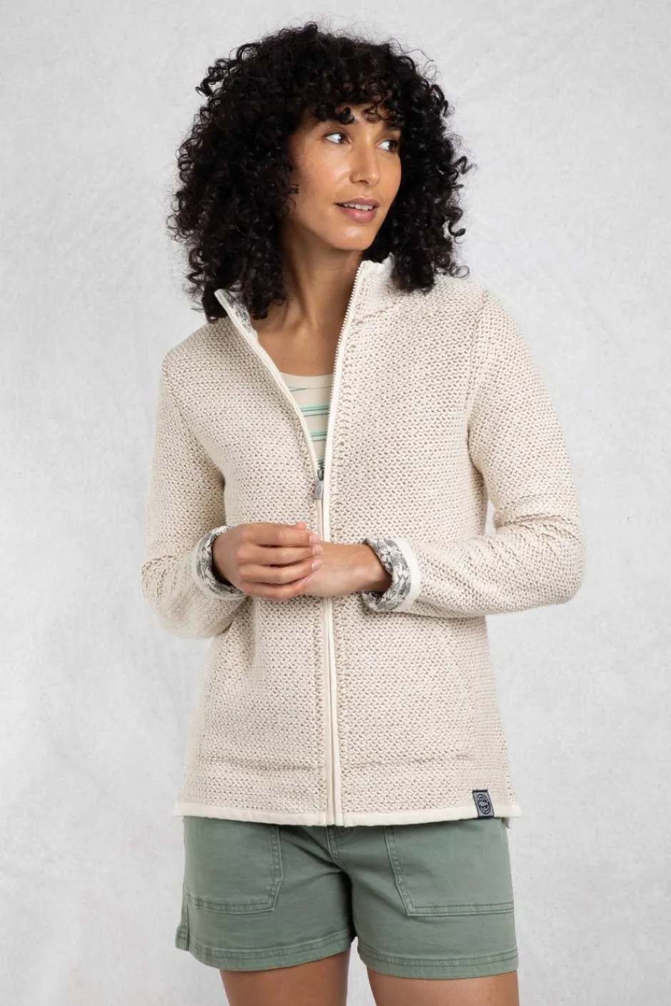 Weird Fish Sweatshirts & Hoodies|Sontee Full Zip Eco Macaroni Ecru