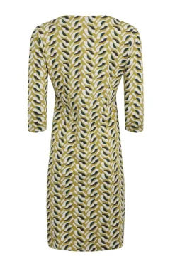 Weird Fish Dresses|Starshine Organic Cotton Jersey Dress Warm Olive