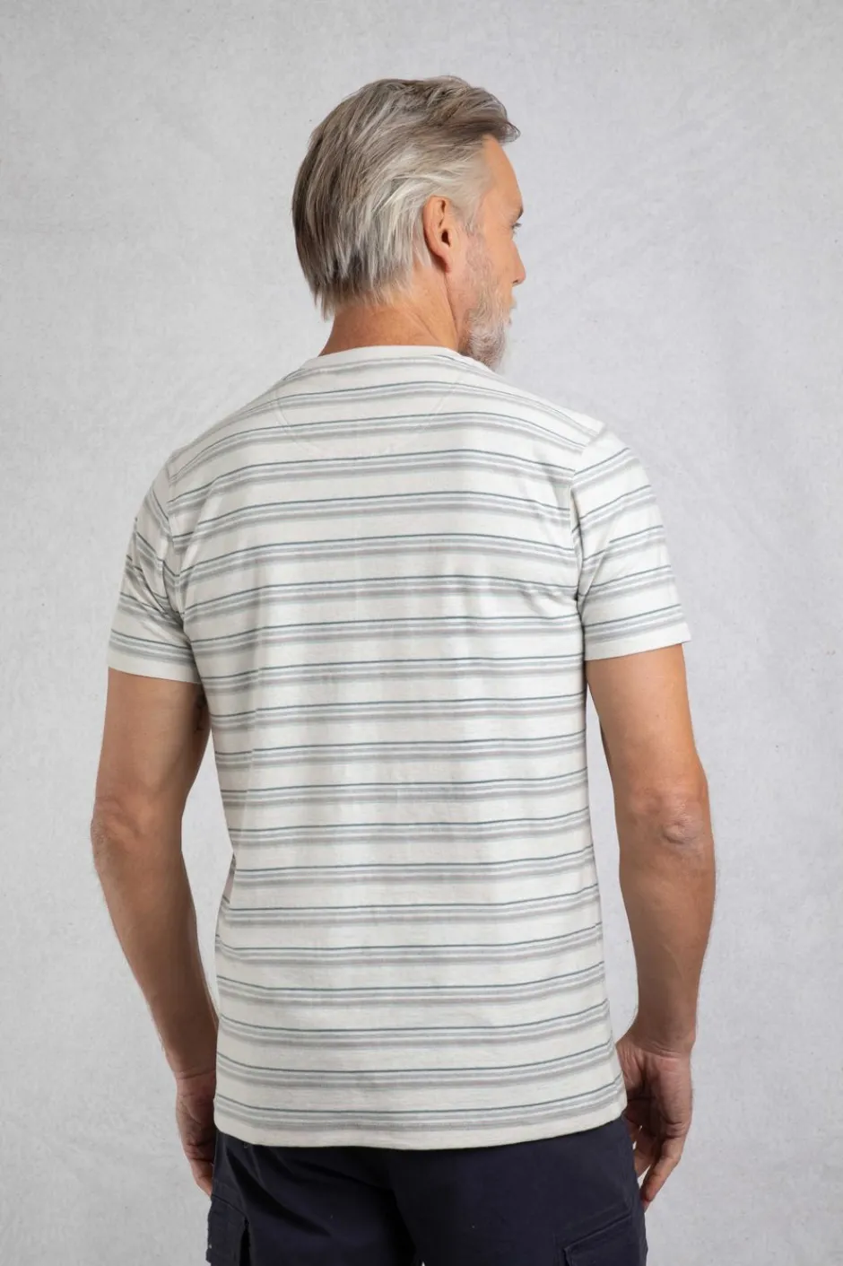 Weird Fish T-Shirts|Steve Striped T-Shirt Ecru