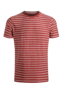 Weird Fish T-Shirts|Steve Striped T-Shirt Paprika