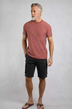 Weird Fish T-Shirts|Steve Striped T-Shirt Paprika