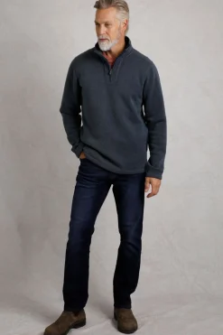 Weird Fish Fleece|Stowe Eco 1/4 Zip Soft Knit Fleece Dusty Blue