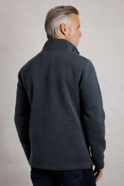 Weird Fish Fleece|Stowe Eco 1/4 Zip Soft Knit Fleece Dusty Blue