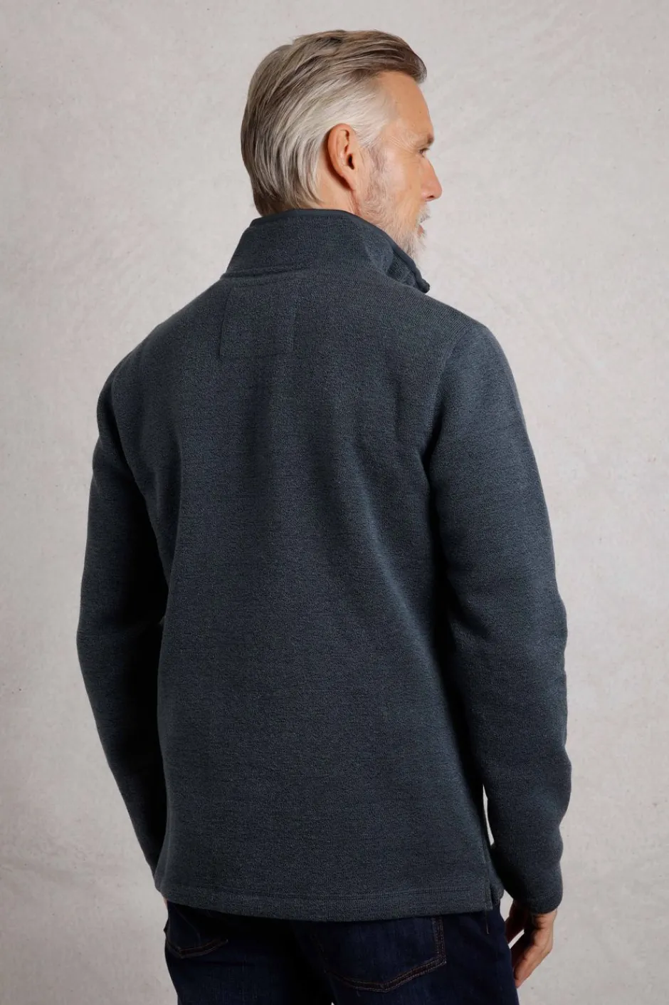 Weird Fish Fleece|Stowe Eco 1/4 Zip Soft Knit Fleece Dusty Blue