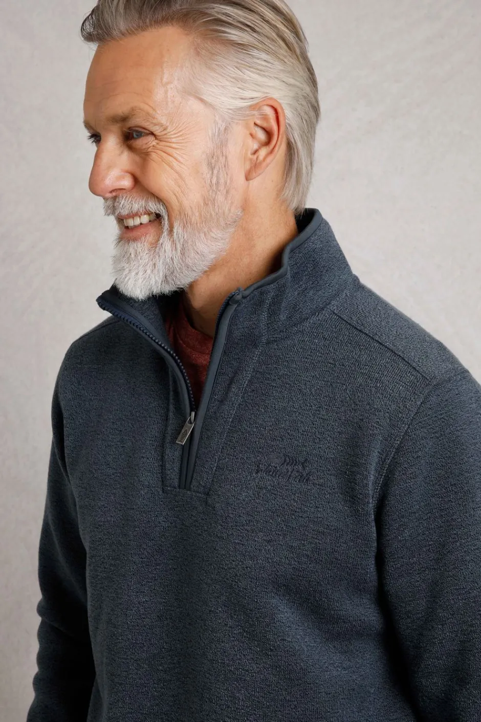 Weird Fish Fleece|Stowe Eco 1/4 Zip Soft Knit Fleece Dusty Blue