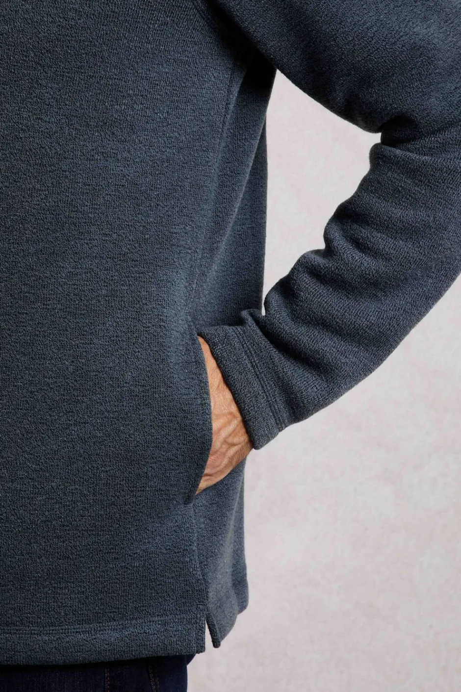 Weird Fish Fleece|Stowe Eco 1/4 Zip Soft Knit Fleece Dusty Blue