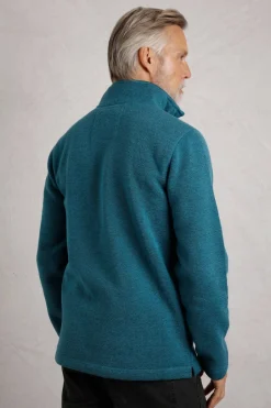 Weird Fish Fleece|Stowe Eco 1/4 Zip Soft Knit Fleece Deep Teal