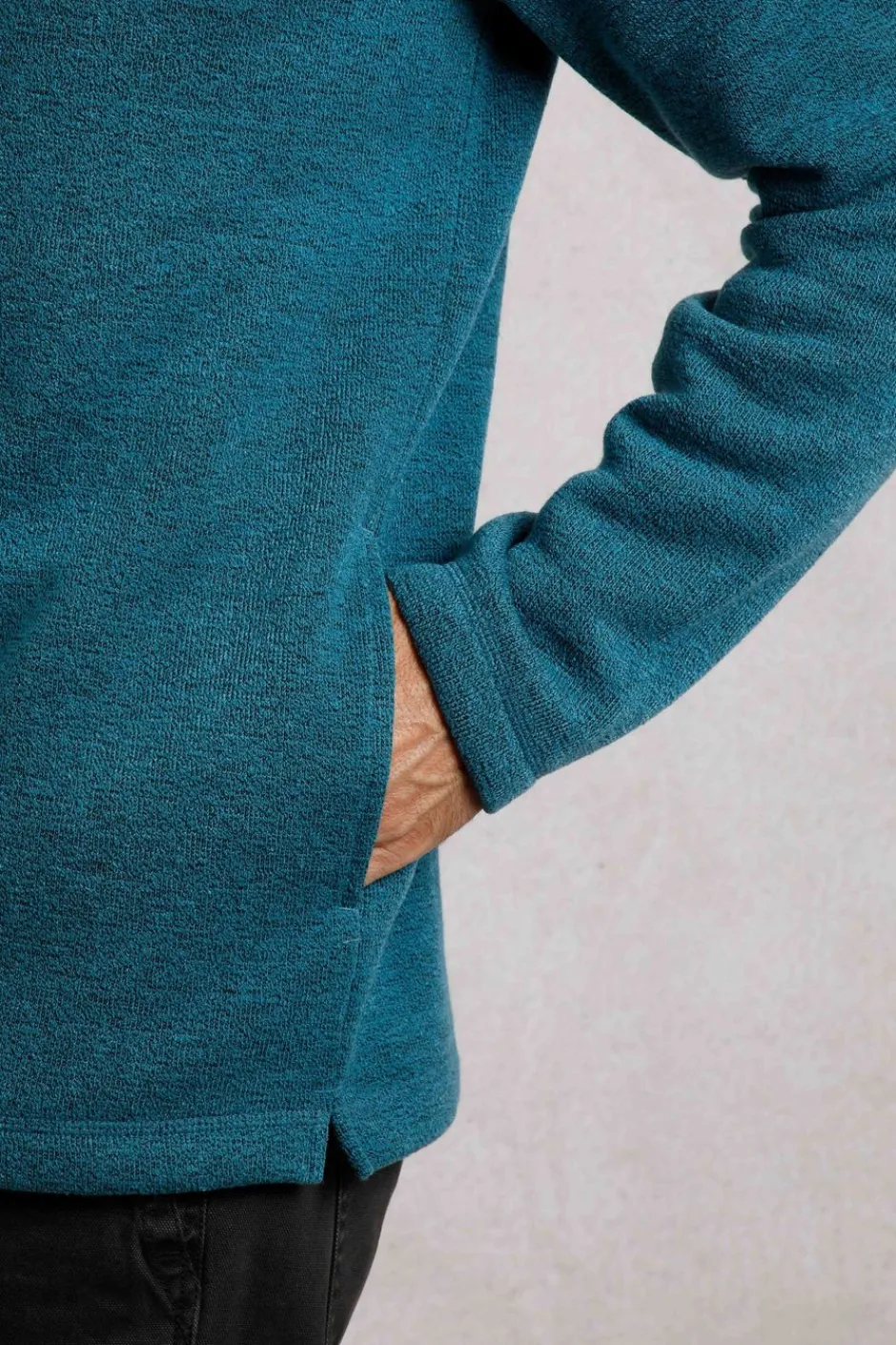 Weird Fish Fleece|Stowe Eco 1/4 Zip Soft Knit Fleece Deep Teal