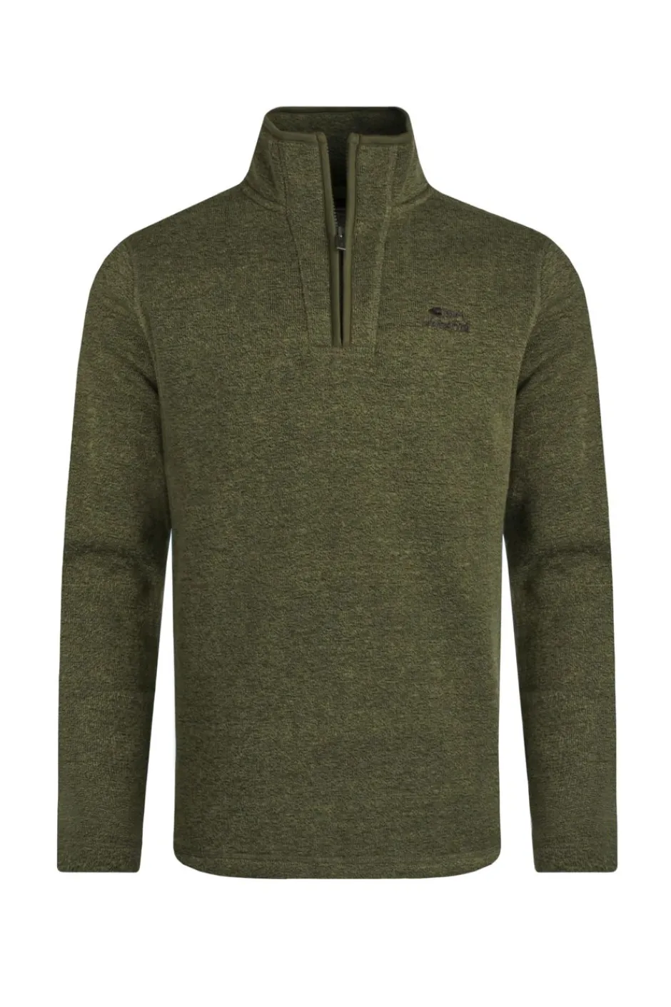 Weird Fish Fleece|Stowe Eco 1/4 Zip Soft Knit Fleece Olive Green