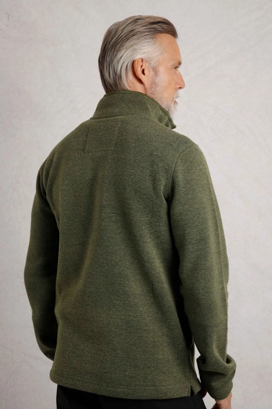 Weird Fish Fleece|Stowe Eco 1/4 Zip Soft Knit Fleece Olive Green