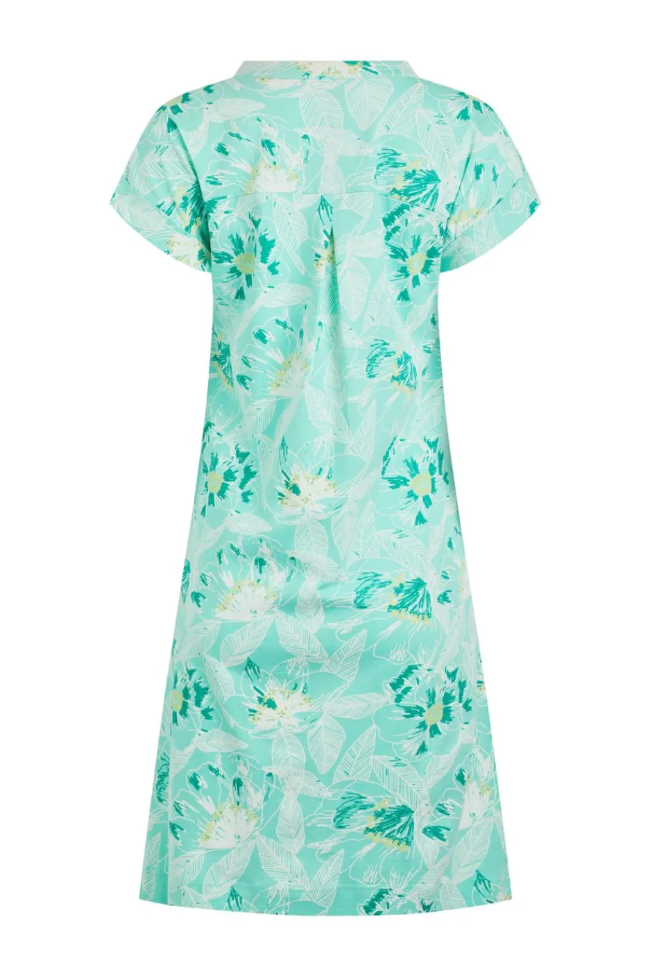 Weird Fish Dresses|Suffolks Organic Cotton Printed Jersey Dress Aqua