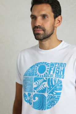 Weird Fish T-Shirts|Summer Sector Front Print Eco Graphic T-Shirt White