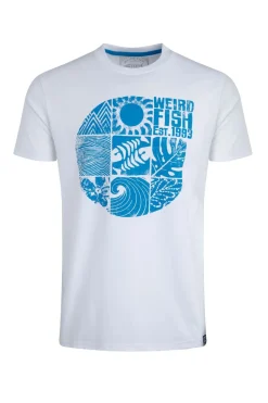 Weird Fish T-Shirts|Summer Sector Front Print Eco Graphic T-Shirt White