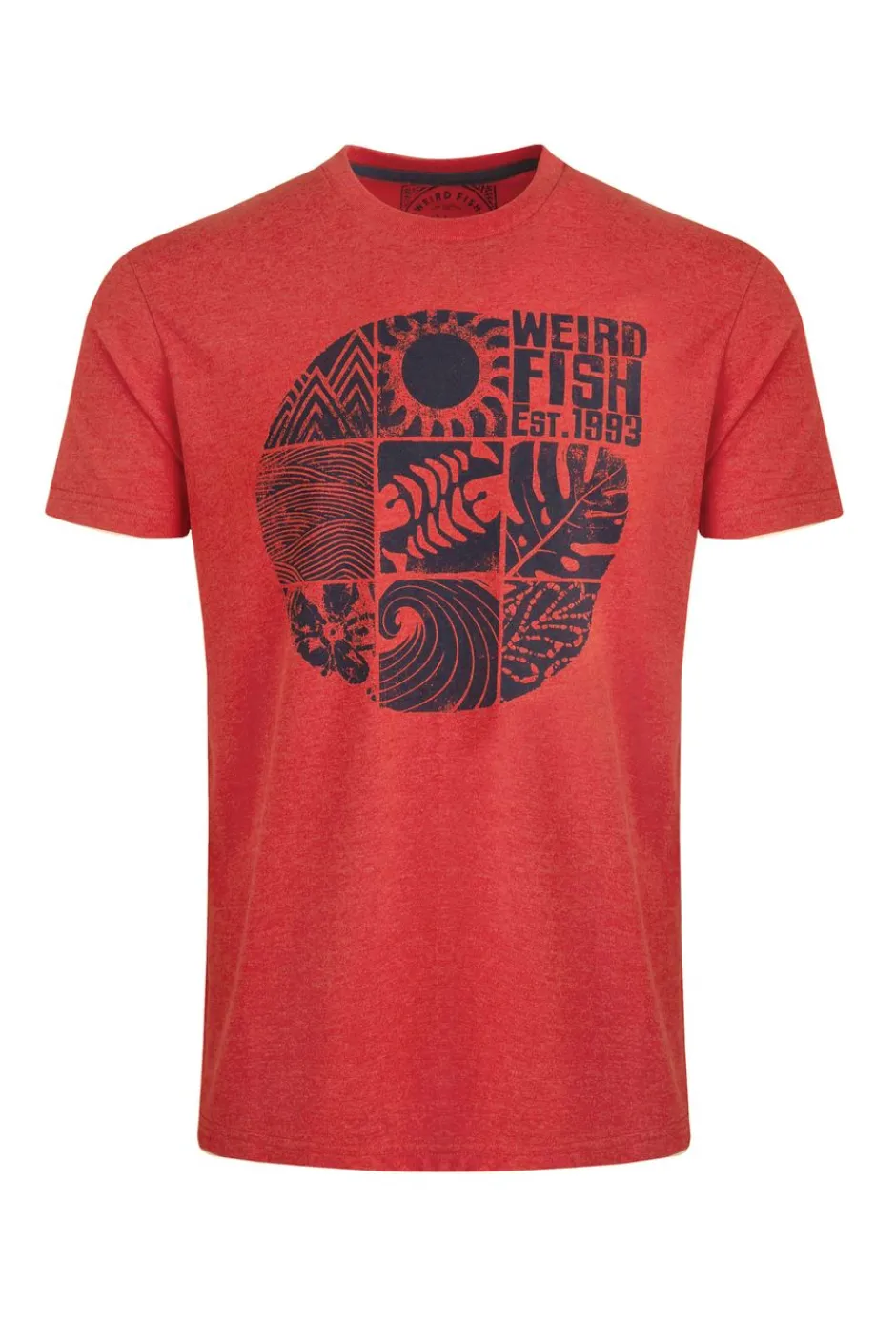 Weird Fish T-Shirts|Summer Sector Front Print Eco Graphic T-Shirt Retro Red