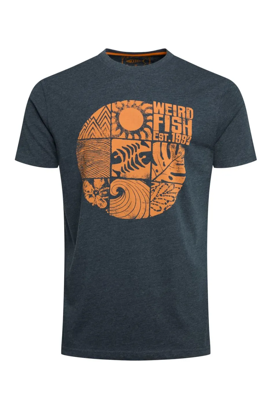Weird Fish T-Shirts|Summer Sector Front Print Eco Graphic T-Shirt Navy
