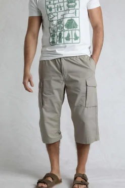 Weird Fish Trousers & Jeans|Summersville 3/4 Length Ripstop Cargo Trousers Flint Stone
