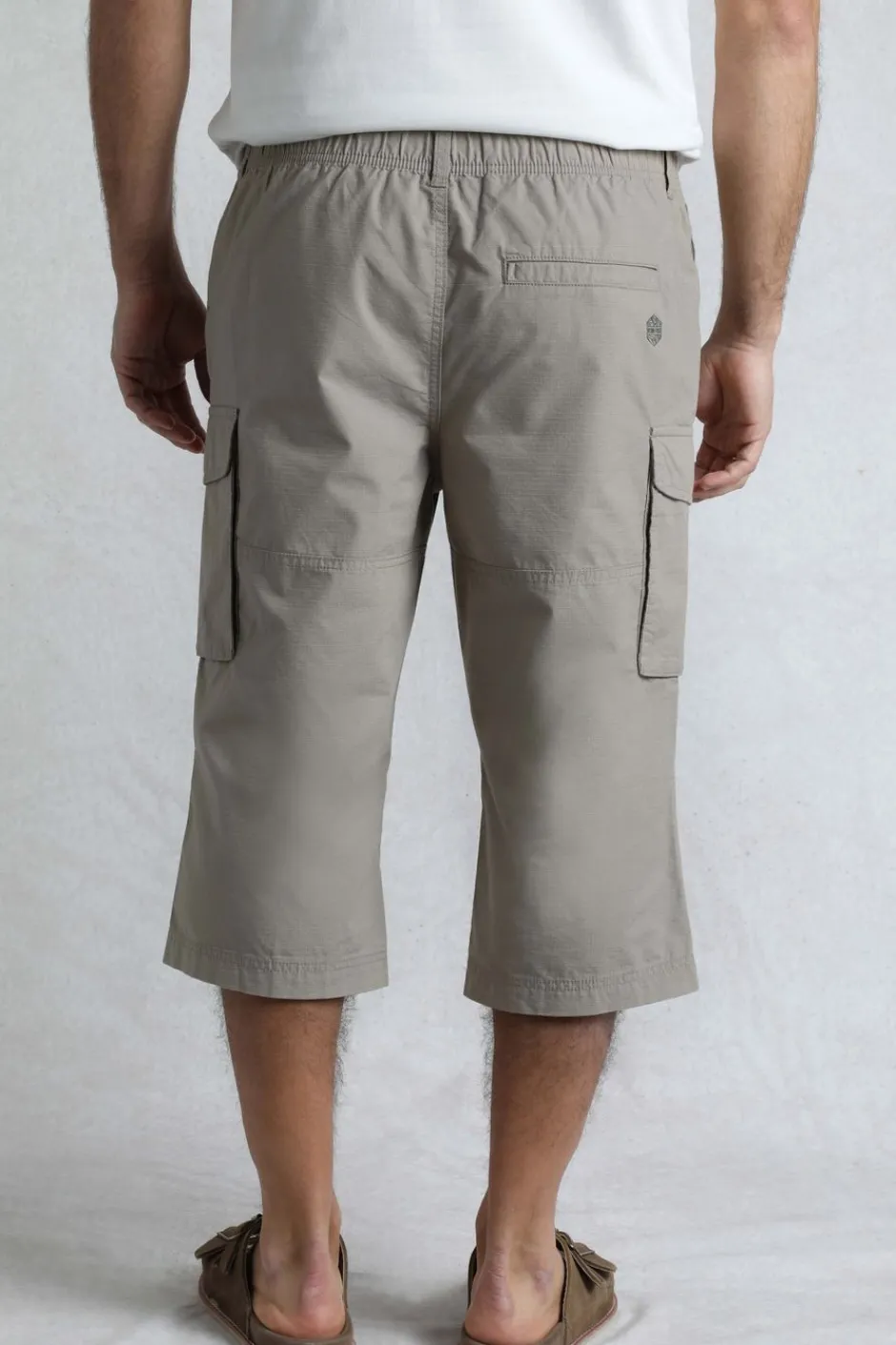 Weird Fish Trousers & Jeans|Summersville 3/4 Length Ripstop Cargo Trousers Flint Stone