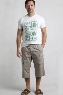 Weird Fish Trousers & Jeans|Summersville 3/4 Length Ripstop Cargo Trousers Flint Stone