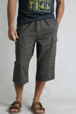 Weird Fish Trousers & Jeans|Summersville 3/4 Length Ripstop Cargo Trousers Dark Grey