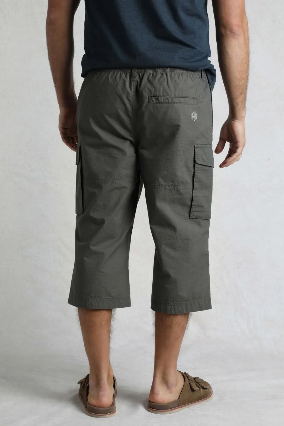 Weird Fish Trousers & Jeans|Summersville 3/4 Length Ripstop Cargo Trousers Dark Grey