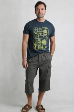 Weird Fish Trousers & Jeans|Summersville 3/4 Length Ripstop Cargo Trousers Dark Grey