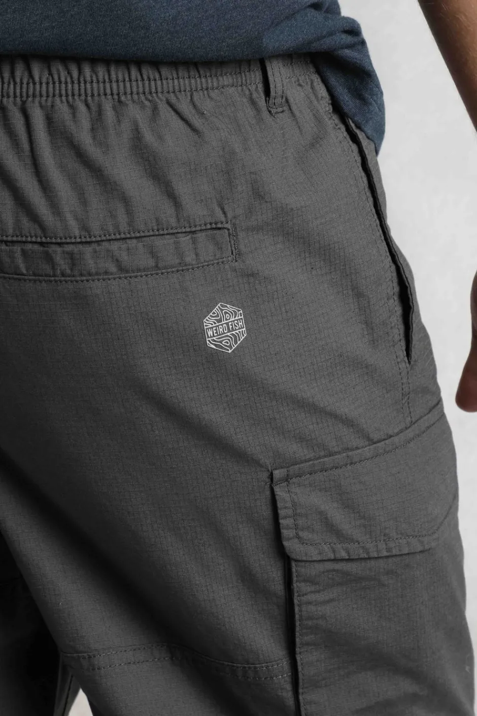 Weird Fish Trousers & Jeans|Summersville 3/4 Length Ripstop Cargo Trousers Dark Grey