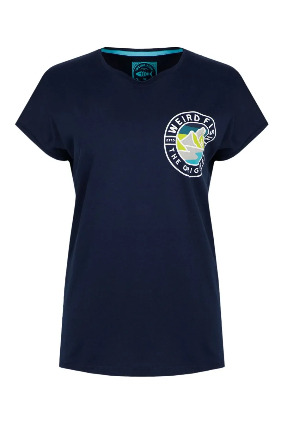 Weird Fish Tunics|Tops & T-Shirts|Summit Back Print T-Shirt Navy