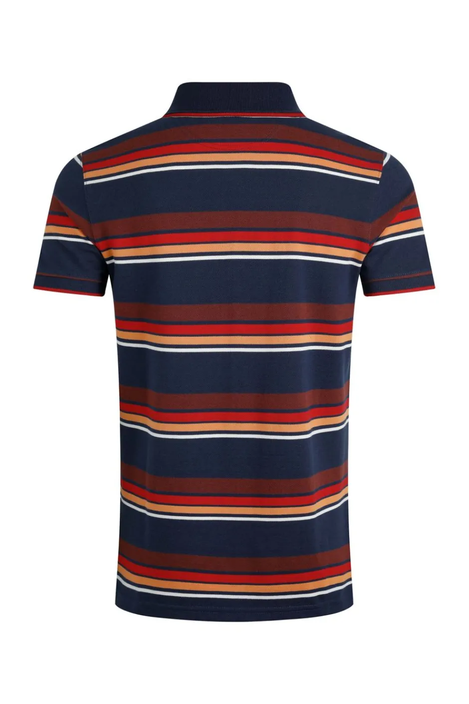 Weird Fish Polo & Rugby Shirts|Sunbury Organic Cotton Striped Pique Polo Shirt Dark Blue