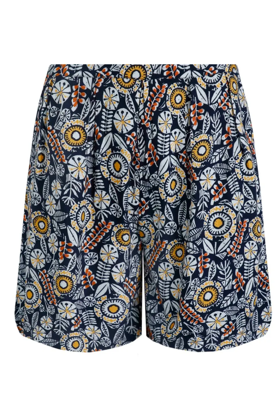 Weird Fish Shorts|Sundance Eco Viscose Printed Shorts Navy